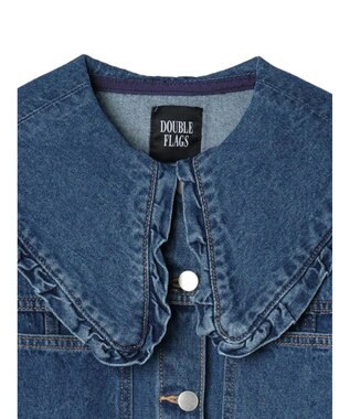 Green Parks ・Ｄｏｕｂｌｅ　Ｆｌａｇｓ　　フリルカラーＧジャン Indigo