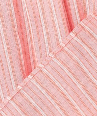 ANY 【Sサイズあり】ヨーロピアンリネンオーバーシャツ コーラルストライプ