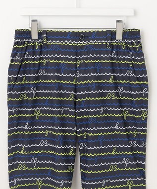 23区GOLF 【MEN】【ストレッチ・撥水】ウェーブロゴ柄 ハーフパンツ ネイビー系5