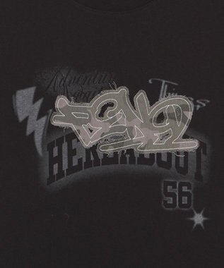 WEGO 【ユニセックス着用ITEM】パターンアップリケグラフィックT（SS） ブラック