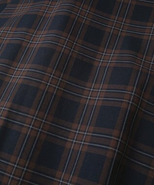 earth music&ecology バックレースアップスカート Check Navy