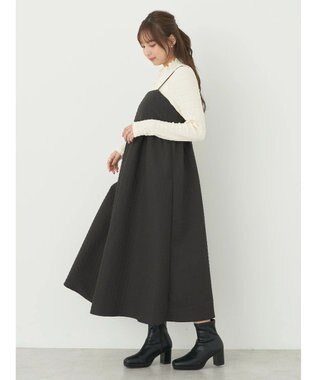 earth music&ecology バックオープンキャミワンピース Black