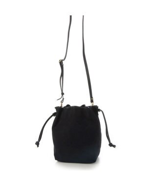 UNBILLION perche パラフィン防水キャンバスドロストショルダーバッグ ブラック