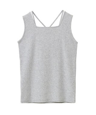 Green Parks マルチストラップテレコタンク Gray Mixture