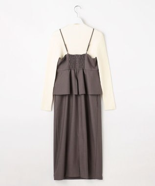 ANY SIS 【2SET】ビスチェ ワンピース × ニット セット ブラウン