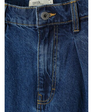 earth music&ecology タックワイドデニムパンツ Medium Indigo