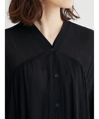 Green Parks Ｉ　レーヨンクレープチュニック Black