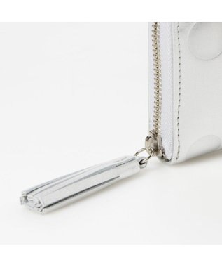 UNBILLION ペルケ perche / ドット型押し・ジャバラカード長財布 シルバー