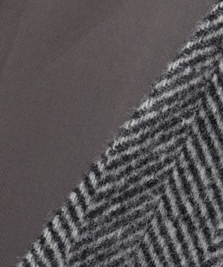 ICB WoolRever ノーカラーショートコート ヘリンボーン系