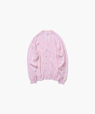 ATON RECYCLED FRESCA COTTON | Vネックカーディガン PINK