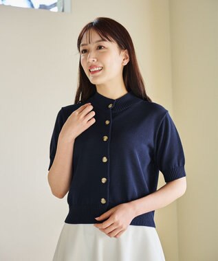 #Newans 〈花乃まりあさんコラボ〉コットンコードカーディガン ネイビー