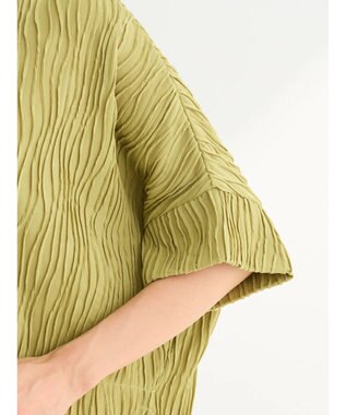 Green Parks カットジャガード裾ドッキングプルオーバー Green