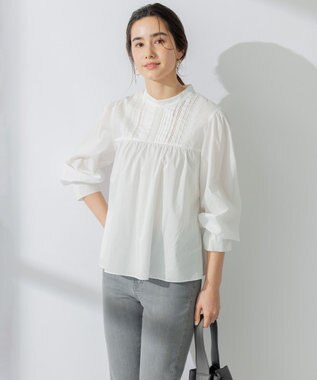 組曲 レースコンビタックディテール ブラウス アイボリー系