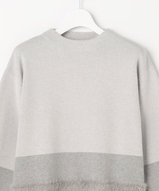 ANY SIS フェザーブロッキング ニット グレー