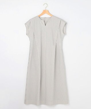 組曲 【先行予約】ソフトサッカー ワンピース エクリュ×ネイビーストライプ系1