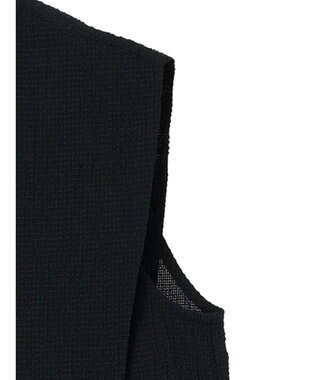 Green Parks 異素材レイヤードノースリーブブラウス Black