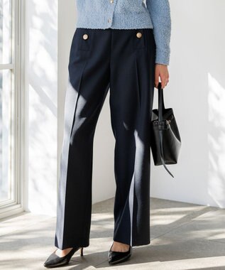 23区 【先行予約】TWギャバジン ワイドパンツ