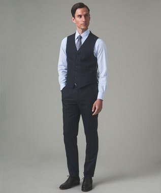 GOTAIRIKU 【形態安定】PREMIUMPLEATS_レギュラーカラー 通年ドレスシャツ サックスブルー系