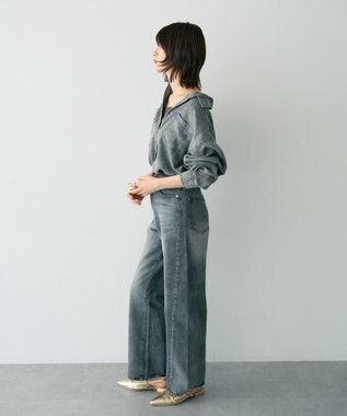 YECCA VECCA ルーズストレートデニムパンツ Gray