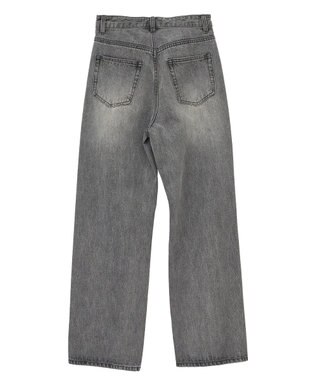YECCA VECCA ルーズストレートデニムパンツ Gray
