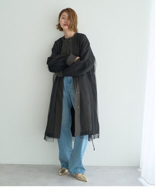 YECCA VECCA ルーズストレートデニムパンツ Gray