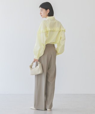 AMERICAN HOLIC イージーケアフリルシャツ Yellow