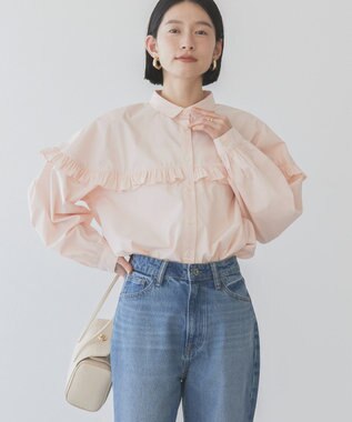 AMERICAN HOLIC イージーケアフリルシャツ Pink