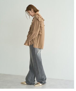 YECCA VECCA ルーズストレートデニムパンツ Gray