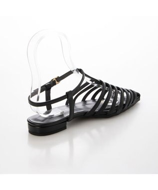 MODE ET JACOMO <carino>ポインテッドトゥグルカサンダル ブラック