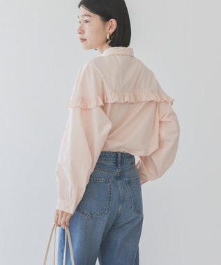 AMERICAN HOLIC イージーケアフリルシャツ Pink