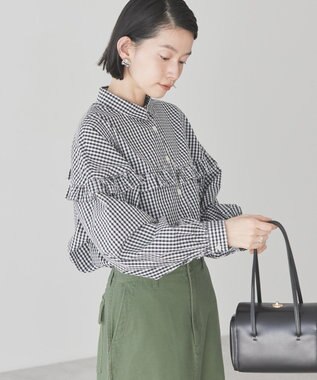 AMERICAN HOLIC イージーケアフリルシャツ Gingham Check