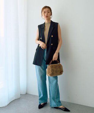 YECCA VECCA ルーズストレートデニムパンツ Indigo