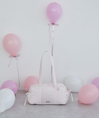 Maison de FLEUR サイドリボンパファーボストンバッグ Pink