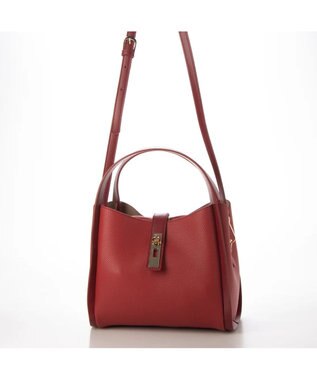 UNBILLION cachecache 3レイヤーヒネリ金具2wayトート レッド