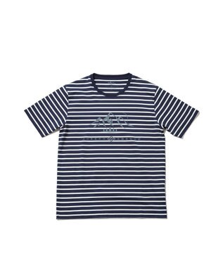 JOSEPH ABBOUD MOUNTAIN 【UNISEX】ギザンティ天竺ボーダー Tシャツ ネイビー系2