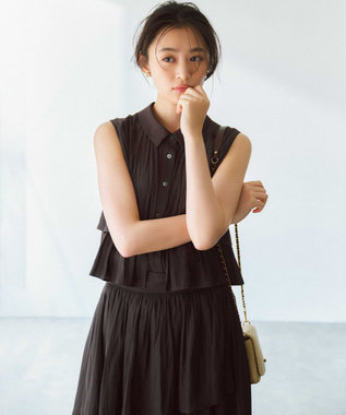 【入江未悠さんコラボ】ギャザーライトデシンティアード ブラウス