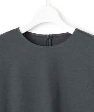 23区 L 【洗える】バナナスリーブ フォルム ロングTシャツ グレー系