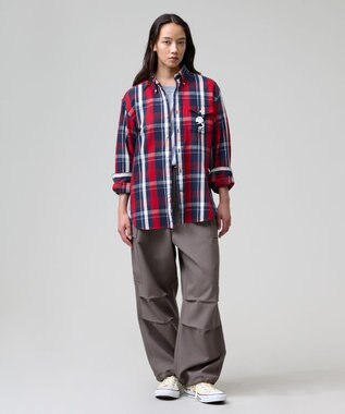 J.PRESS MEN 【J.PRESS ORIGINALS】【UNISEX】Polyester Aero Twill Easy Cargo Pants ダークグリーン系