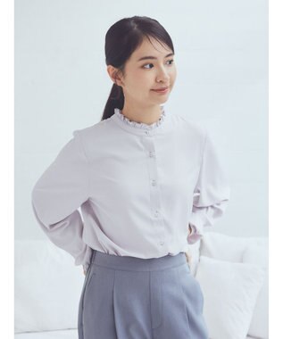 earth music&ecology ２ｗａｙフリルブラウス Light Pink