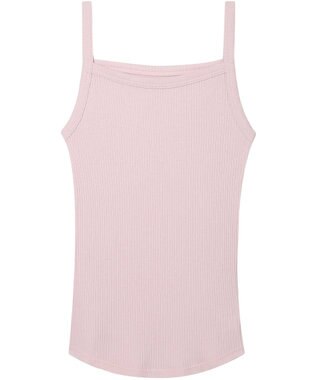 une nana cool 綿100%生地使用 リブ編みコットン キャミソール ピンク
