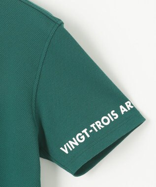 23区GOLF 【MEN【】吸水速乾・UVケア】グラフィカル ポロシャツ グリーン系