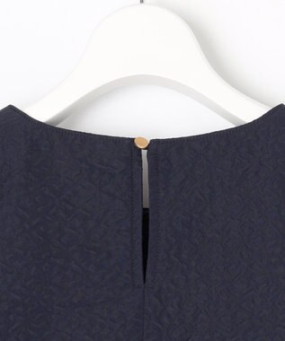 Feroux 【セットアイテム】美シルエット ブラウス×パンツ セットアップ ネイビー系