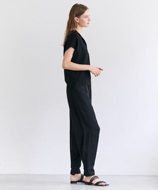 BEIGE， BERNARD / リネン混 ヘムタグ 2WAYパンツ Black