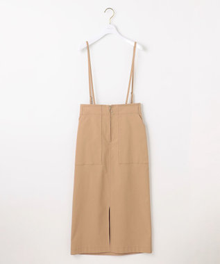 ANY SIS 【2WAY】フロントジップタイト スカート シャンブレーベージュ