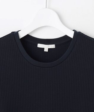 自由区 【ドラマ「明日はもっと いい日になる」着用】ソフトリブ Tシャツ ネイビー