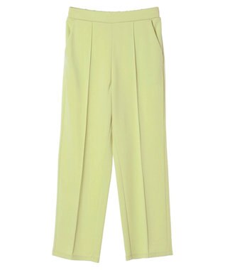Green Parks らくスレストレートパンツ Lime Green