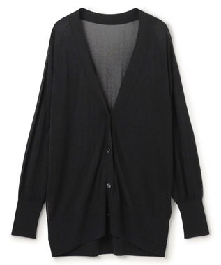 uncrave ラスターシアーニット ロングカーディガン ブラック