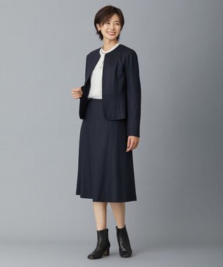 J.PRESS LADIES アクアレジェンドウールジャージー スカート ネイビー系