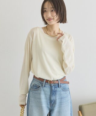 AMERICAN HOLIC ラウンドカットシアープルオーバー Light Yellow