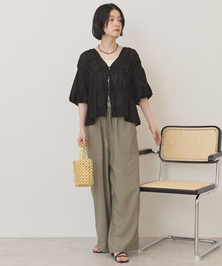 AMERICAN HOLIC フロントリボンブラウス Black